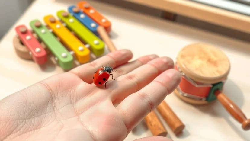 En nyckelpiga i min hand och barnmusiktv