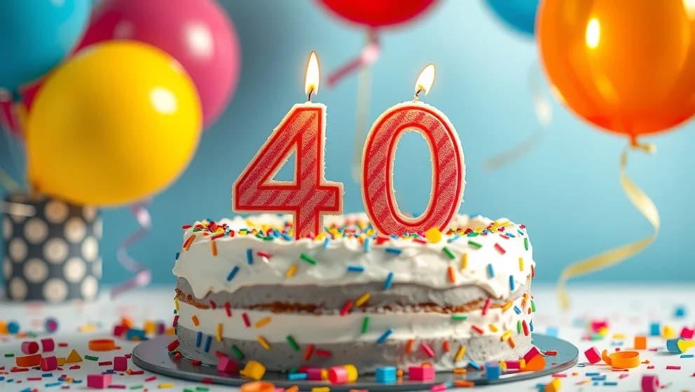 Rolig text till 40 åring som fyller år