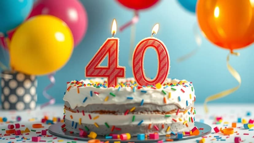 Rolig text till 40 åring som fyller år